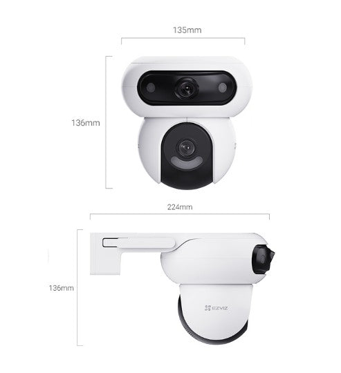 CAM IP PT LENTE DUAL EXTERIOR 8MP WIFI LENTE 2.8+6MM - EZVIZ